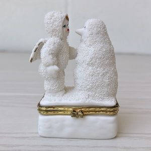 Department 56 Snowbabies ☃️ Vintage Hinged Trinket Box Figure Snowbaby & Snowman